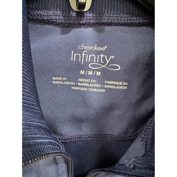 Cherokee Infinity Women's Navy Blue Zip Front Jacket M M M Style 2391A - Picture 2 of 7